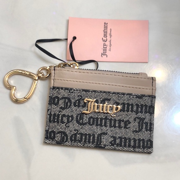 Juicy Couture Black Beige Sandstone Spring Fling ID Card Case NWT - Picture 12 of 16